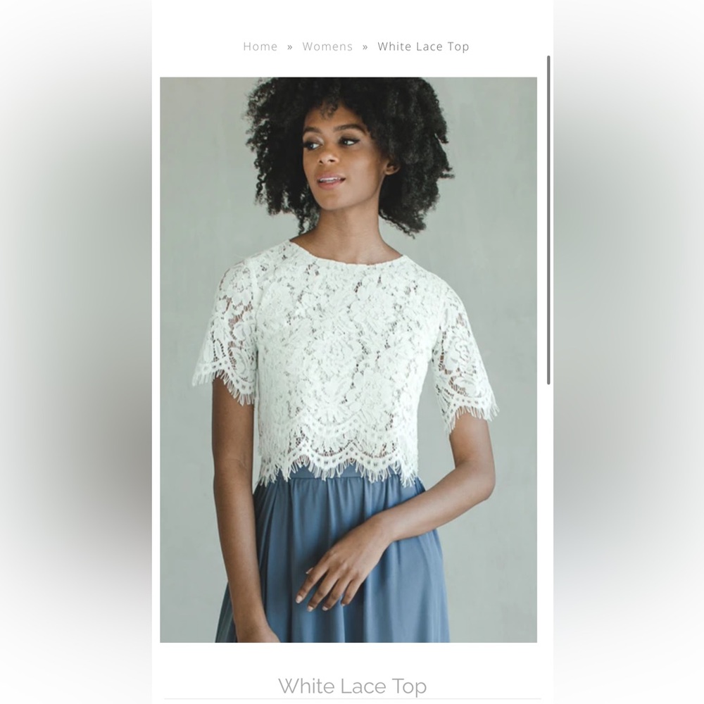 Space46 White Lace Crop